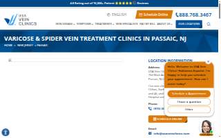 USA Vein Clinics - Passaic website