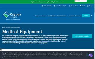 Cayuga Medical Equipment website