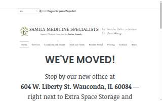 Family Medicine Specialists website