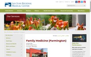 San Juan Health Partners Family Medicine Farmington website
