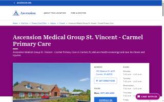 Ascension Medical Group St. Vincent - Carmel Primary Care website