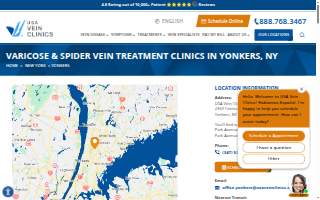 USA Vein Clinics - Yonkers website