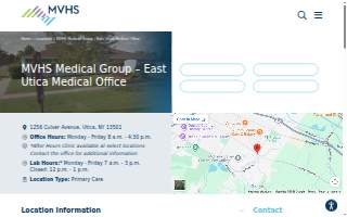 MVHS Medical Group - East Utica Medical Office website