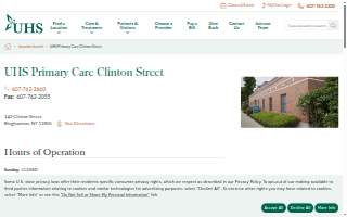 UHS Primary Care Clinton Street website