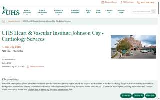 UHS Heart & Vascular Institute Johnson City website