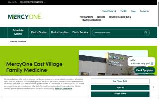 MercyOne East Village Family Medicine website