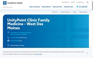 UnityPoint Clinic Family Medicine - West Des Moines website