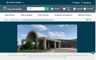 Essentia Health-Mid Dakota Bismarck Gateway Clinic website