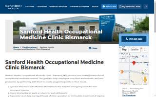 Sanford Health Occupational Medicine Clinic of Bismarck website