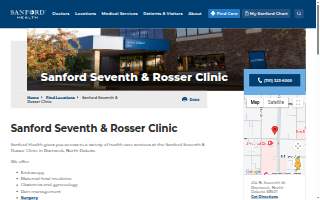 Sanford Seventh & Rosser Clinic website