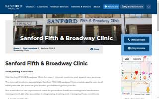 Sanford Fifth & Broadway Clinic website