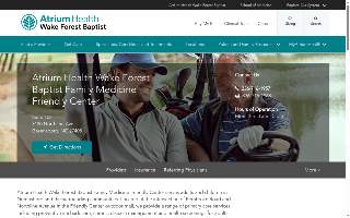 Atrium Health Wake Forest Baptist Family Medicine Friendly Center website