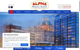 Alpha Medical Clinics PA website