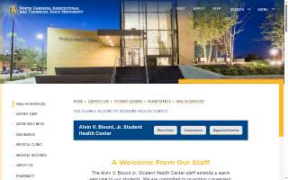 Student Health Center website