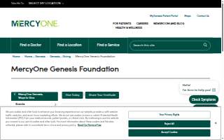 MercyOne Genesis Foundation website