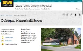 University of Iowa Health Care Dubuque – Mazzuchelli Street website