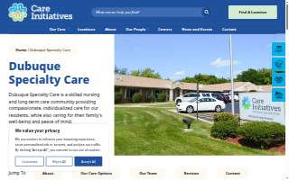 Dubuque Specialty Care website