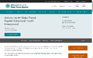 Atrium Health Wake Forest Baptist Behavioral Health - Emerywood website