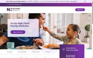 Novant Health North High Point Family Medicine website