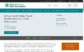 Atrium Health Wake Forest Baptist Diabetes Health - Oak Hollow website