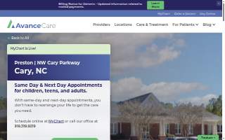 Avance Care Preston website