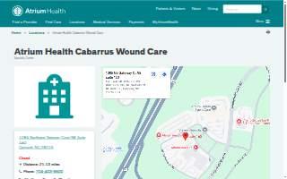 Atrium Health Cabarrus Wound Care website