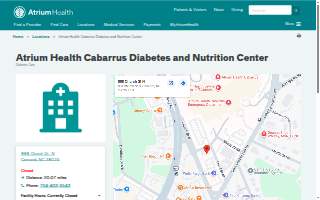 Atrium Health Cabarrus Diabetes and Nutrition Center website