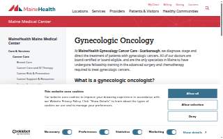 MaineHealth Gynecology Cancer Care - Scarborough website