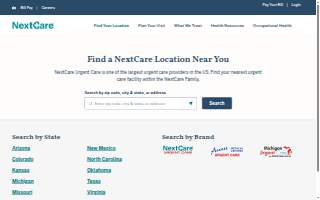 Clinic at NextCare UrgentCare of Gastonia website