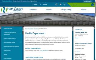Nash County Health Department website