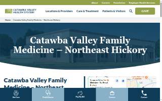 Catawba Valley Family Medicine - Northeast Hickory website