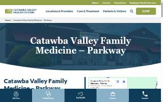 Catawba Valley Family Medicine - Parkway website