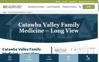 Catawba Valley Family Medicine - Long View website