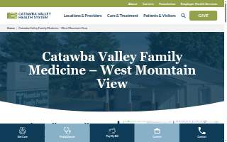 Catawba Valley Family Medicine - West Mountain View website