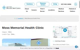 Moss Memorial Health Clinic website