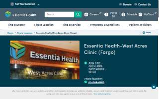 Essentia Health-West Acres Clinic (Fargo) website