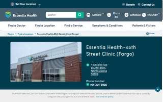 Essentia Health-45th Street Clinic (Fargo) website