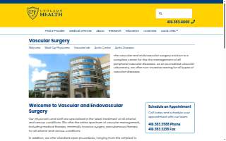 The University of Toledo Medical Center-Vascular and Endovascular Surgery website