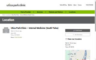 Utica Park Clinic - Internal Medicine (South Tulsa) website