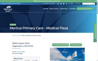 Meritus Primary Care- Meritus Medical Plaza website