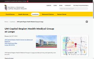 UM Capital Region Health Medical Group at Largo website