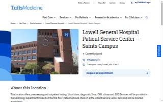 Lowell General Hospital Patient Service Center – Saints Campus website