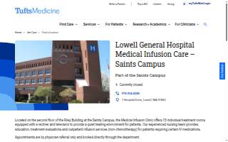 Lowell General Hospital Medical Infusion Care – Saints Campus website
