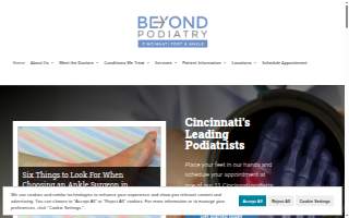 Cincinnati Foot and Ankle Care - Hamilton | Beyond Podiatry website