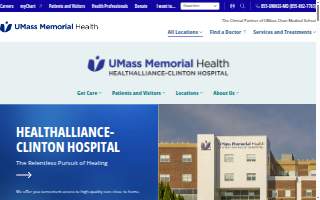 U Mass Memorial Health Care website