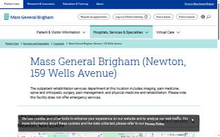 Mass General Brigham (Newton, 159 Wells Avenue) website