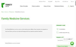 Family Care Center Trinity website