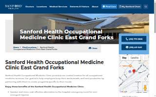 Sanford Health Occupational Medicine Clinic East Grand Forks website