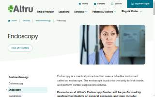 Altru's Endoscopy Center website