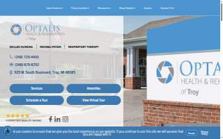 Optalis Health & Rehabilitation of Troy website